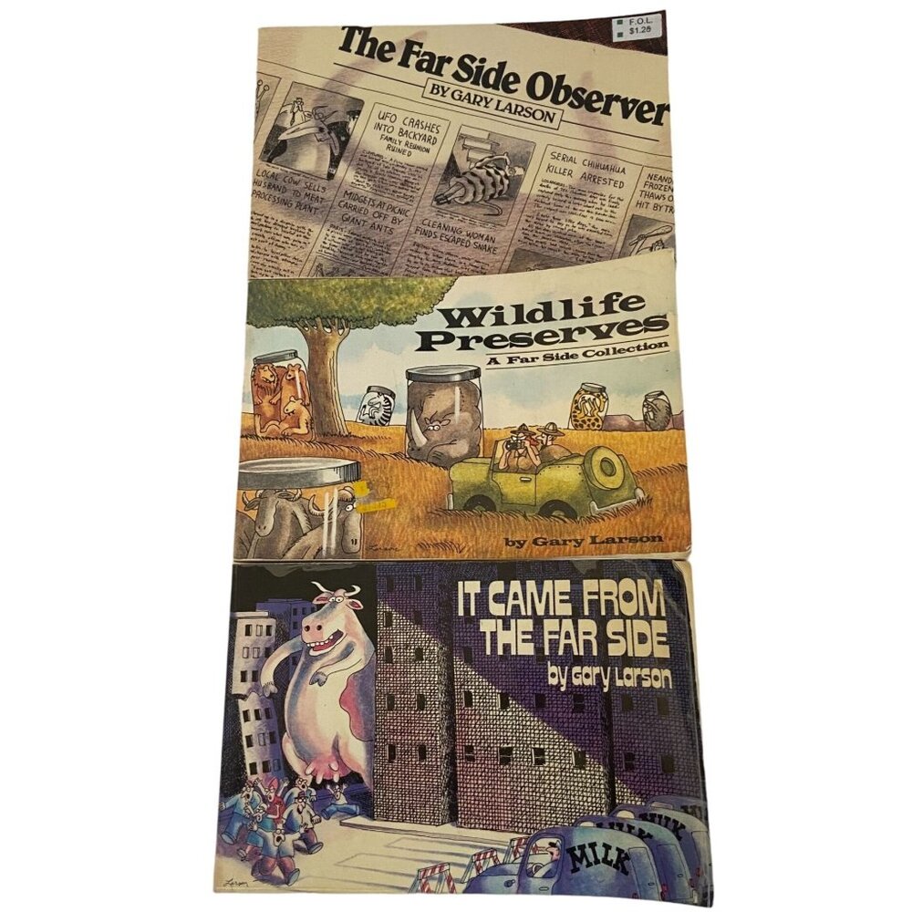 Lot of 3 The Far Side by Gary Larson Paperback 1986 1987 1989